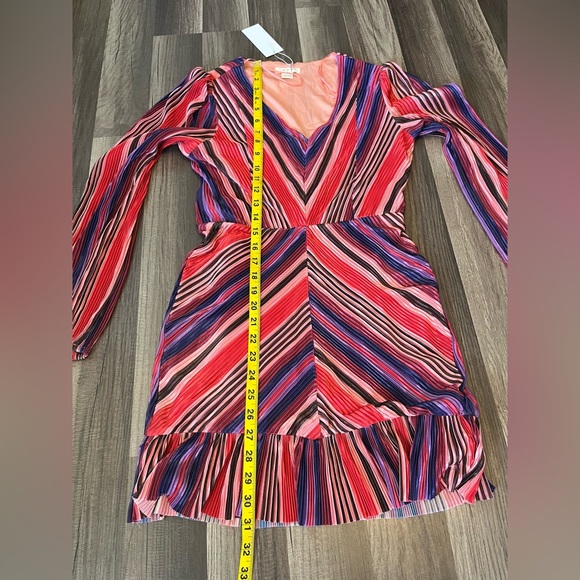 NWT GDP MULTI RED PURPLE STRIPE COCKTAIL DRESS SZ Small - Picture 10 of 13